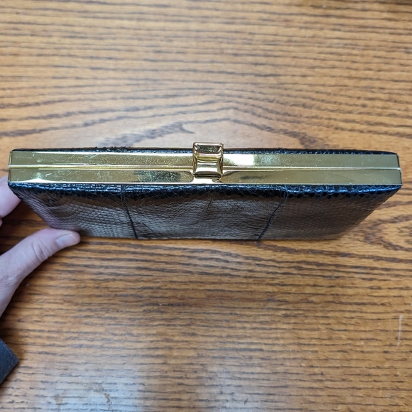 Vintage Shirl Miller Snakeskin Clutch NEW - Picture 3 of 5